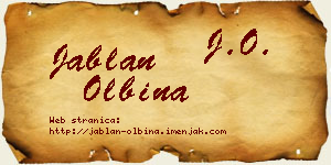 Jablan Olbina vizit kartica